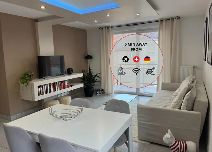 A Few Steps From Basel With Balcony And Free Private Parking